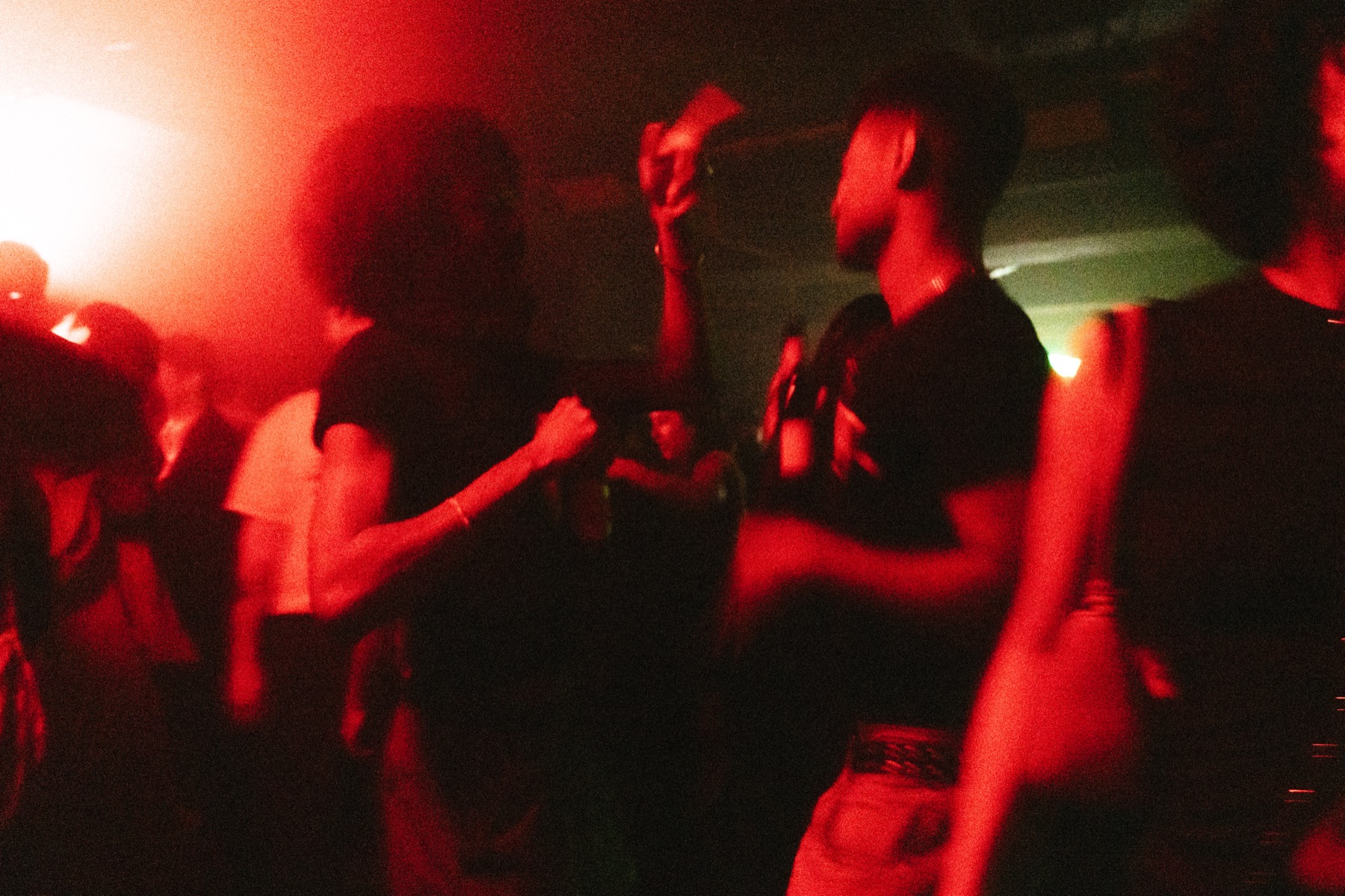 Crowd dancing at a 99 Percent Nice party